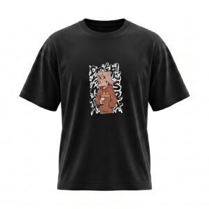 Eddez Graffiti Bear Graphic Cotton T-Shirt